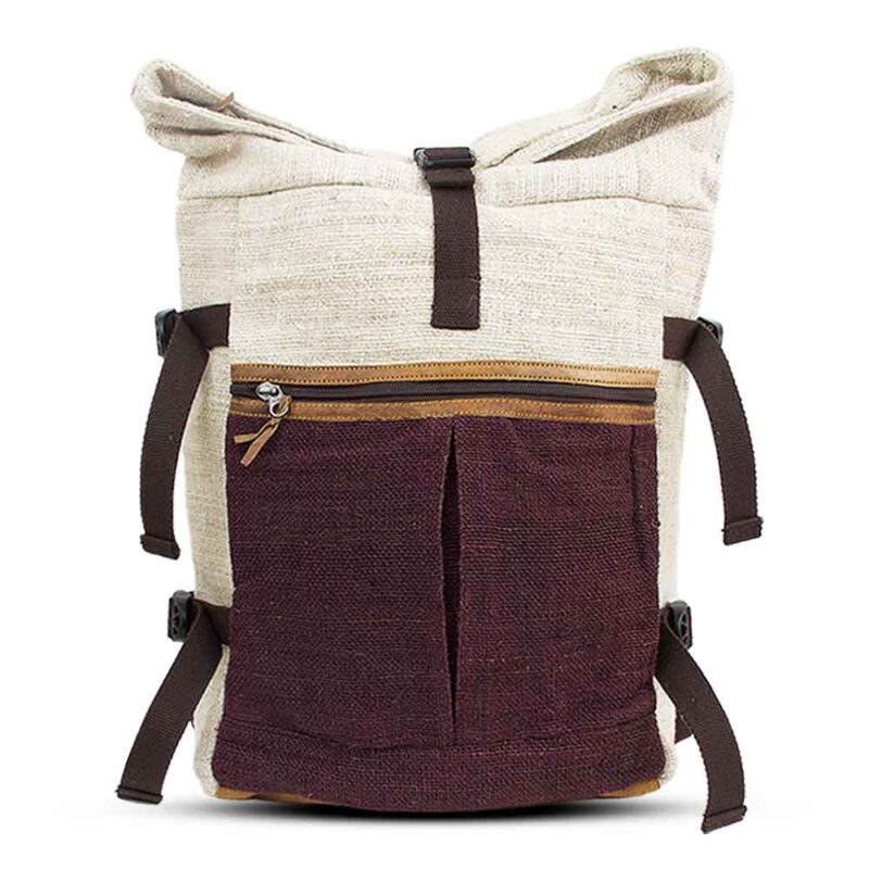 Tanahu Hanf-Rucksack – Lila/Creme