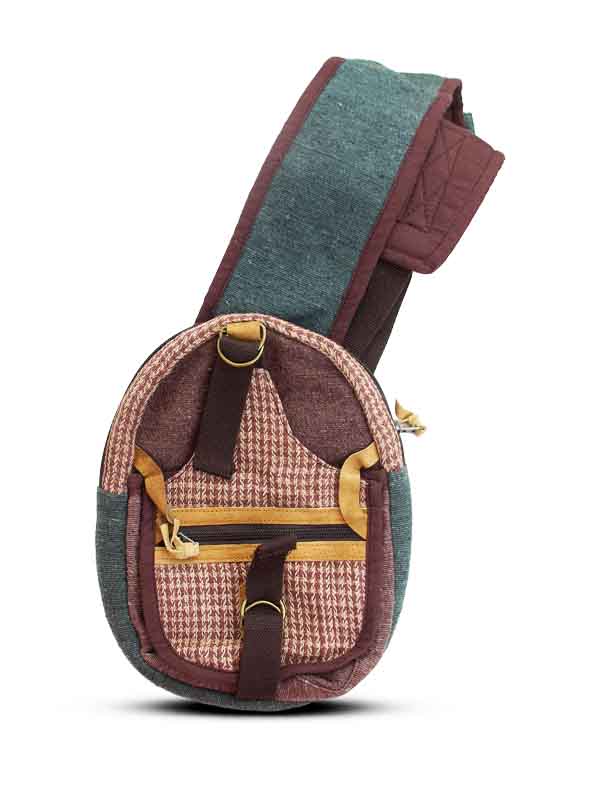 Kaski Schultertasche – Creme/Braun