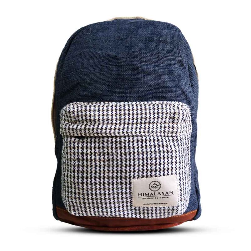 Rasuwa Hanf Rucksack – Blau/Creme