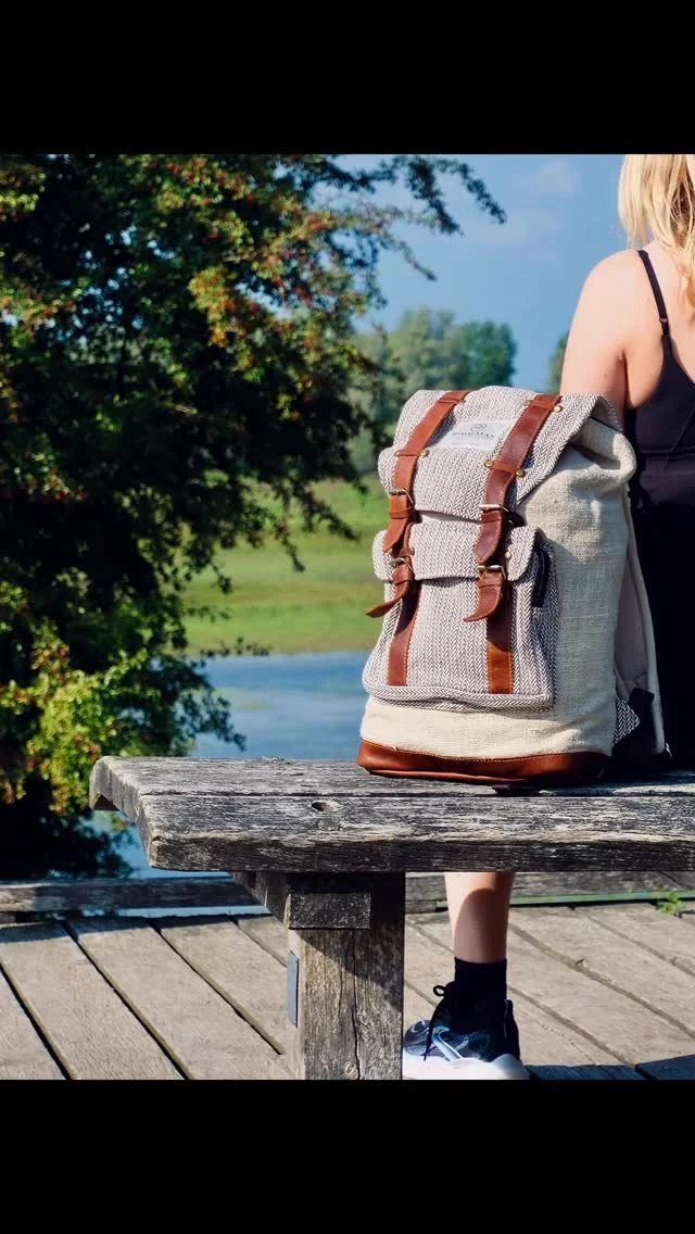 Get ready for summer! Shop our humla backpacks at himalayanbagshop.com. #backpack #nepal #hemp #hempproducts #fairtrade
